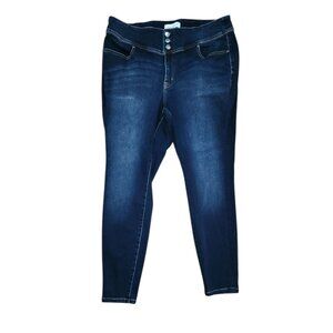 Lane Bryant Jeans Womens Plus Size 18 Blue Denim High Rise Jegging Signature Fit